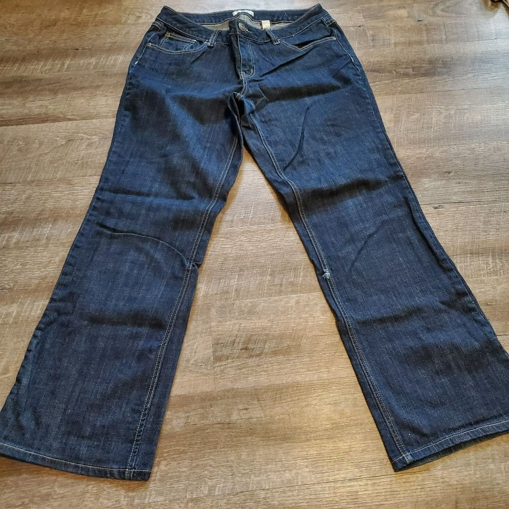Venezia Plus Size 16 Dark Blue Wash Jeans Bootcut Women's